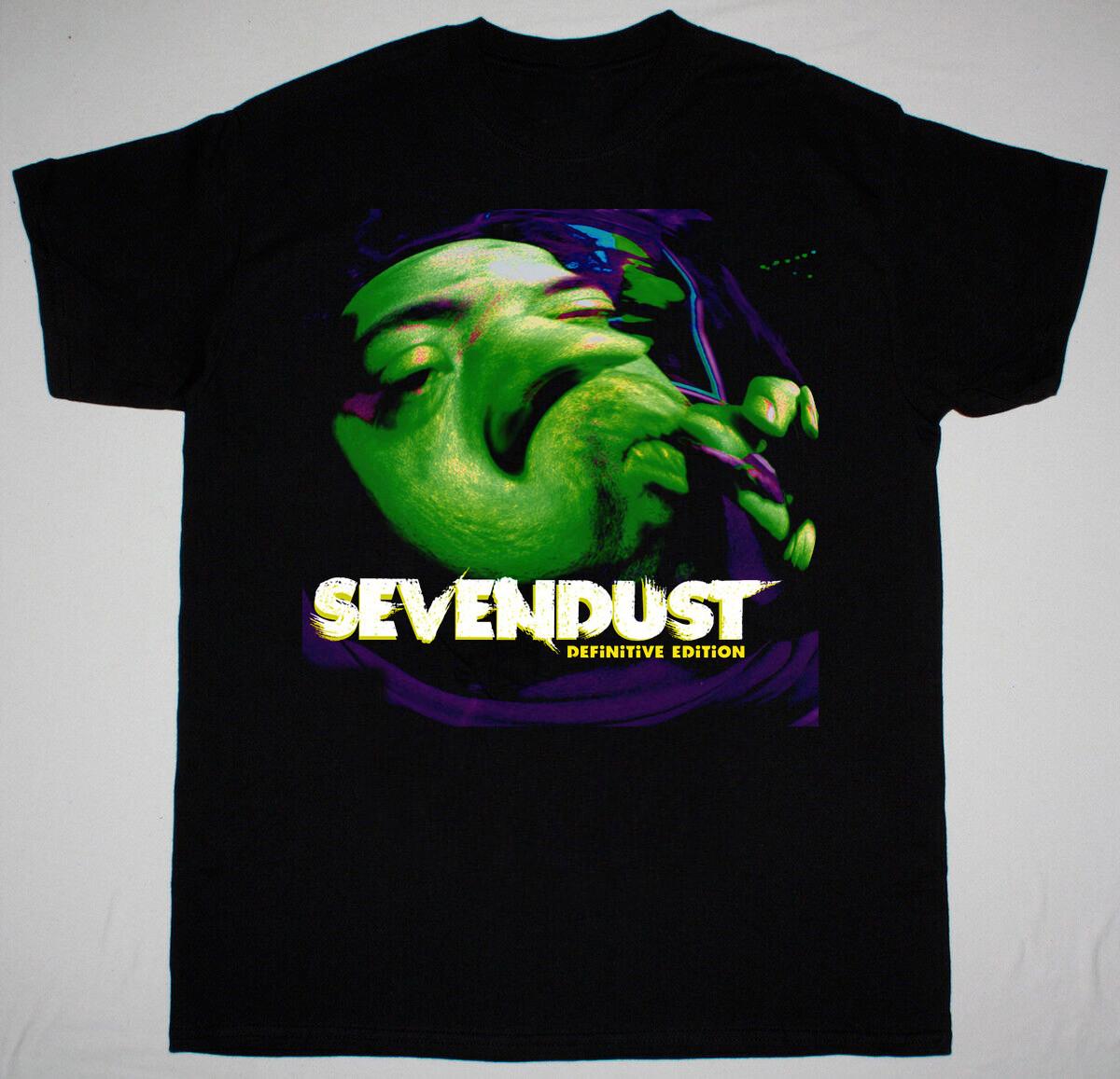 Vtg Sevendust Band Short Sleeve Cotton Black Full Size Shirt UR352 XXXL