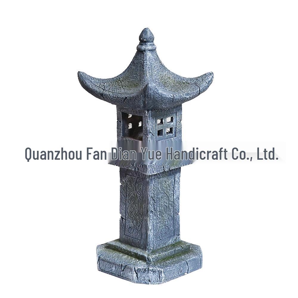 Large Japanese Zen Stone Pagoda Garden Lantern