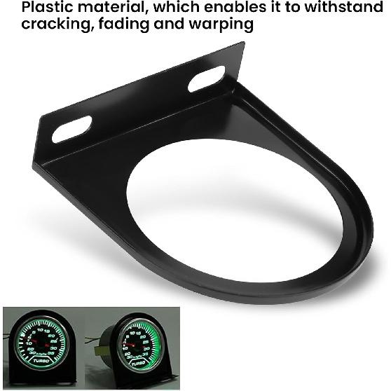 Single Gauge Mounting Panel, 52mm 2 Inch Gauge Bracket Holder Universal Single Hole Meter Gauge Pillar