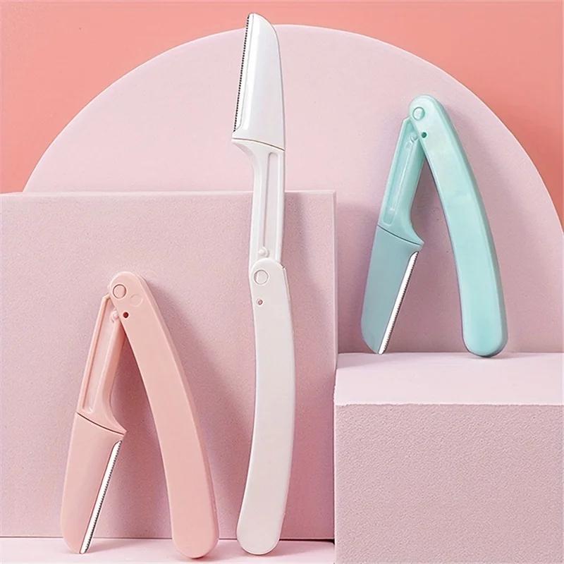 Precision 3Pcs Eyebrow Trimmer Set for Professional Facial Hair Shaping and Removal