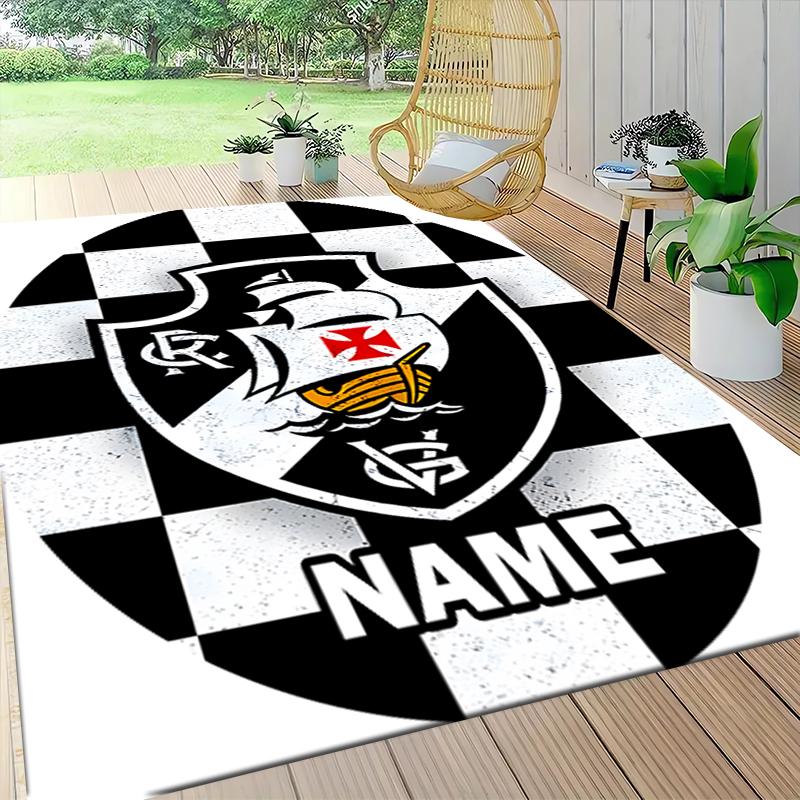 Custom Name "Vasco Shield Emblem" Carpet Rug Customizable Soft Washable Anti-Slip Home Living Room Sofa Mats Personalized Rug. 0909266