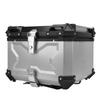 Motorcycle Top Box Aluminum Alloy 55L Quick Release Water Resistant with Safety Lock Reflective