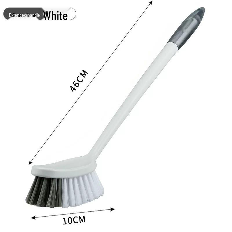 Punch-Free Wall-Mounted Soft Bristle Toilet Brush with Long Handle