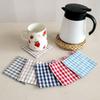 Fabric Coaster Tea Towels Double Cloth Placemat Pure Cotton Insulation Pad Mug Pad Kitchen Table Decor Kitchen Accessories
