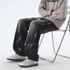 American High Street Tie-dye Ink-splashing Wide-leg Jeans Men's Trendy Brand Washed Autumn Old Style Straight Trousers