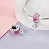 Silver Clasp 925 Silver Pave Clip Charms Colored Beads Stopper Safety Chain Fit Original Bangle Bracelet Jewelry Clip