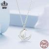 Everjoy Exquisite Moon Butterfly Necklace in S925 Sterling Silver - Versatile Women's Jewelry Accessory