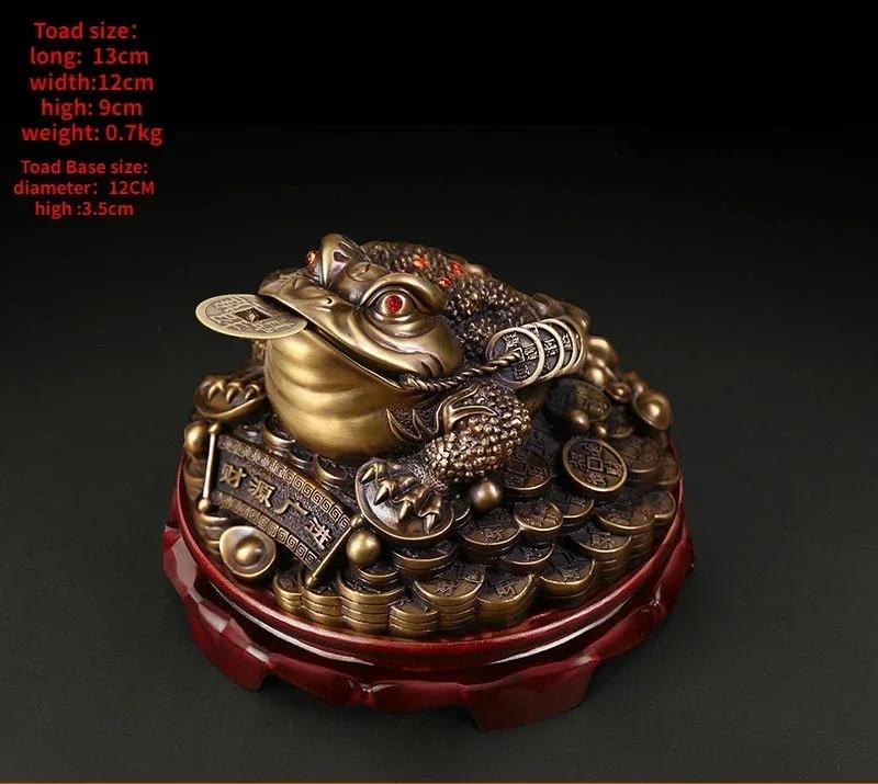 

Attracts Wealth Vintage Copper Gold Three-legged Toad Business Entrance Front Desk Decor