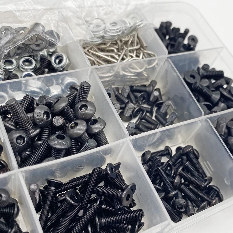Boxed 640pcs RC Screw Kit for 1:10 Remote Control Model Car Truck M3/M4 Fasteners