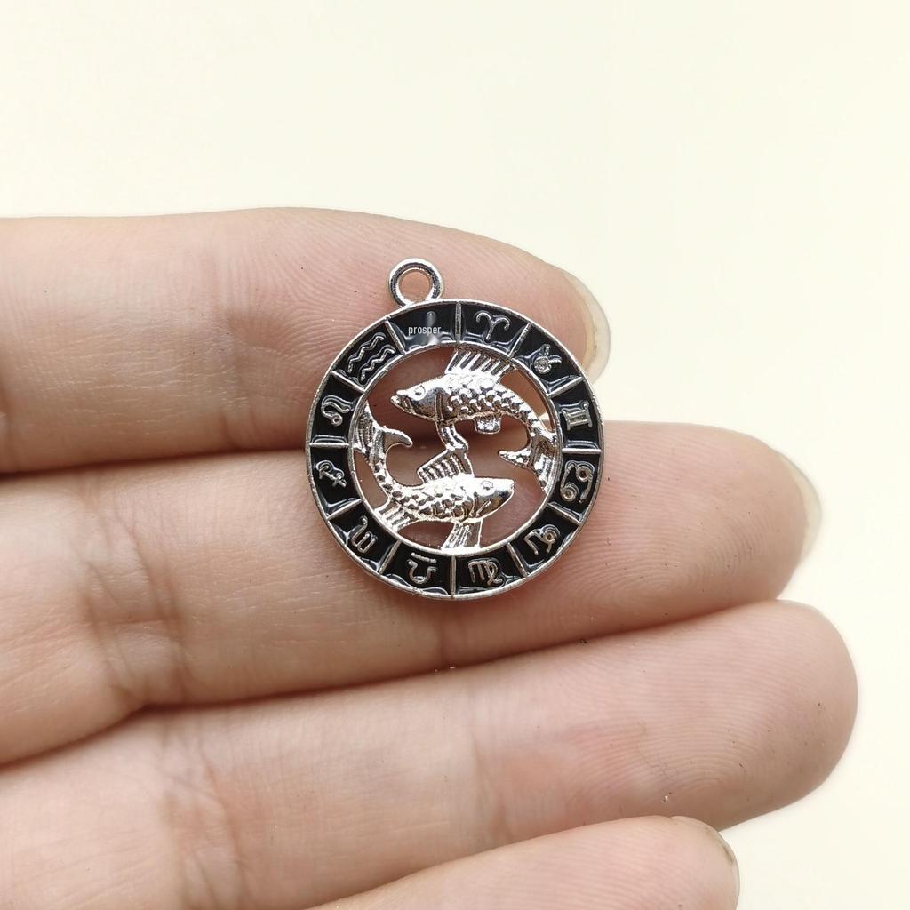 12 Constellation Diamond-Inlaid Pendant Necklace