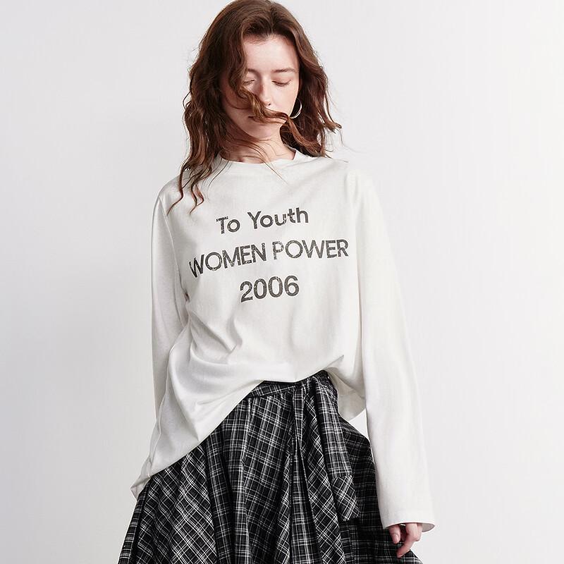 Chuyu Women's Light Cloud Yarn Long Sleeve Printed T-shirt