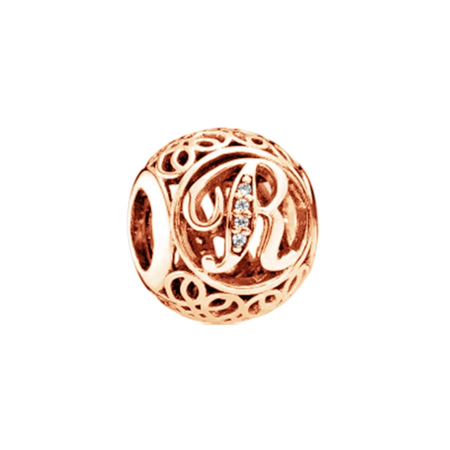 Fine Sparkling Spherical A-Z 26 Lucky Letters Charm Beads Fit Original European Bracelets Diy Women Jewelry Gifts