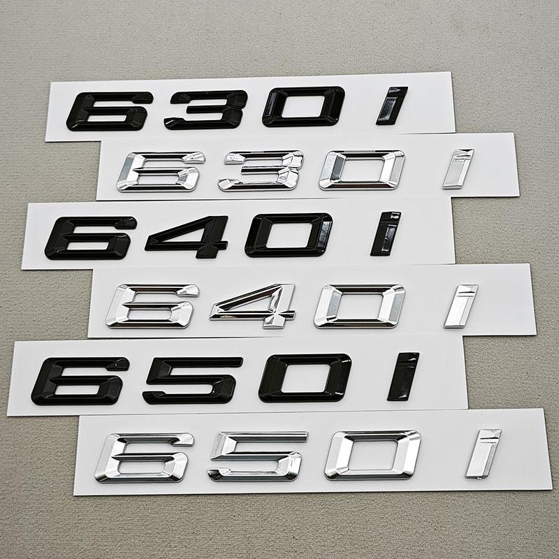 3D ABS Car Letters Logo 630i 640i 650i Badge Sticker Rear Trunk Emblem Decals For BMW 6 Series 630i 640i 650i Car Tail Marking