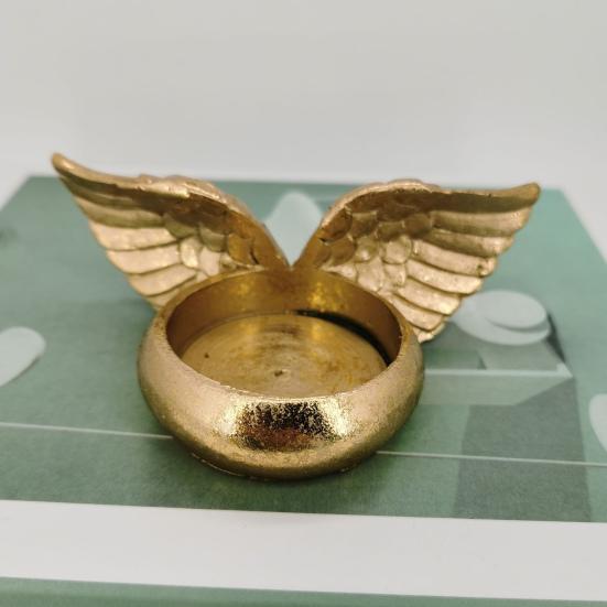 Andělská křídla svícen pryskyřice vintage styl svícen modlitba čajová svíčka svícen pro domácí svatební vánoční kostelní dekoraci