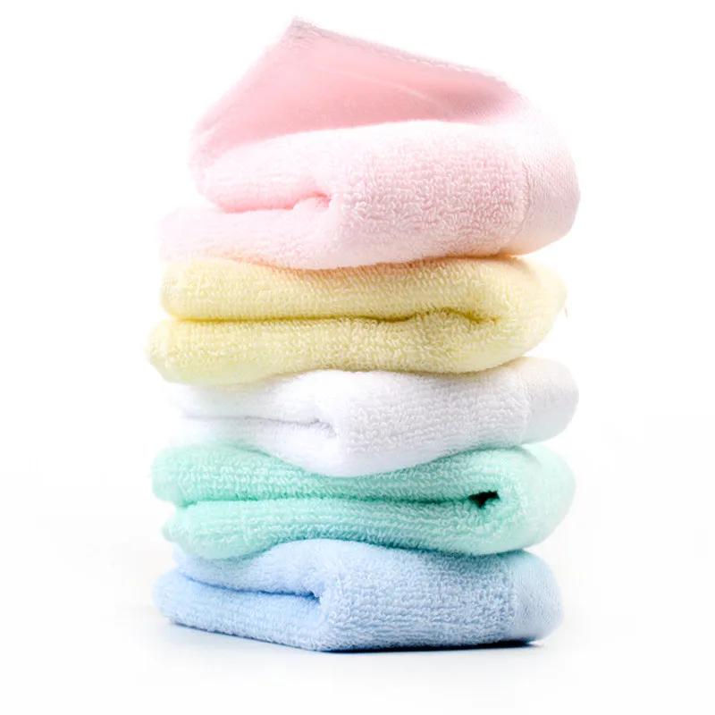 1Pc 20x20cm Solid Color Cotton Soft Absorbent Home Bathroom Children Kids Baby Small Square Face Towel