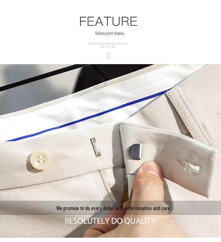 Men's Korean-Style Slim Suit Pants - Trendy Nine-Point Casual Trousers for Autumn/Winter