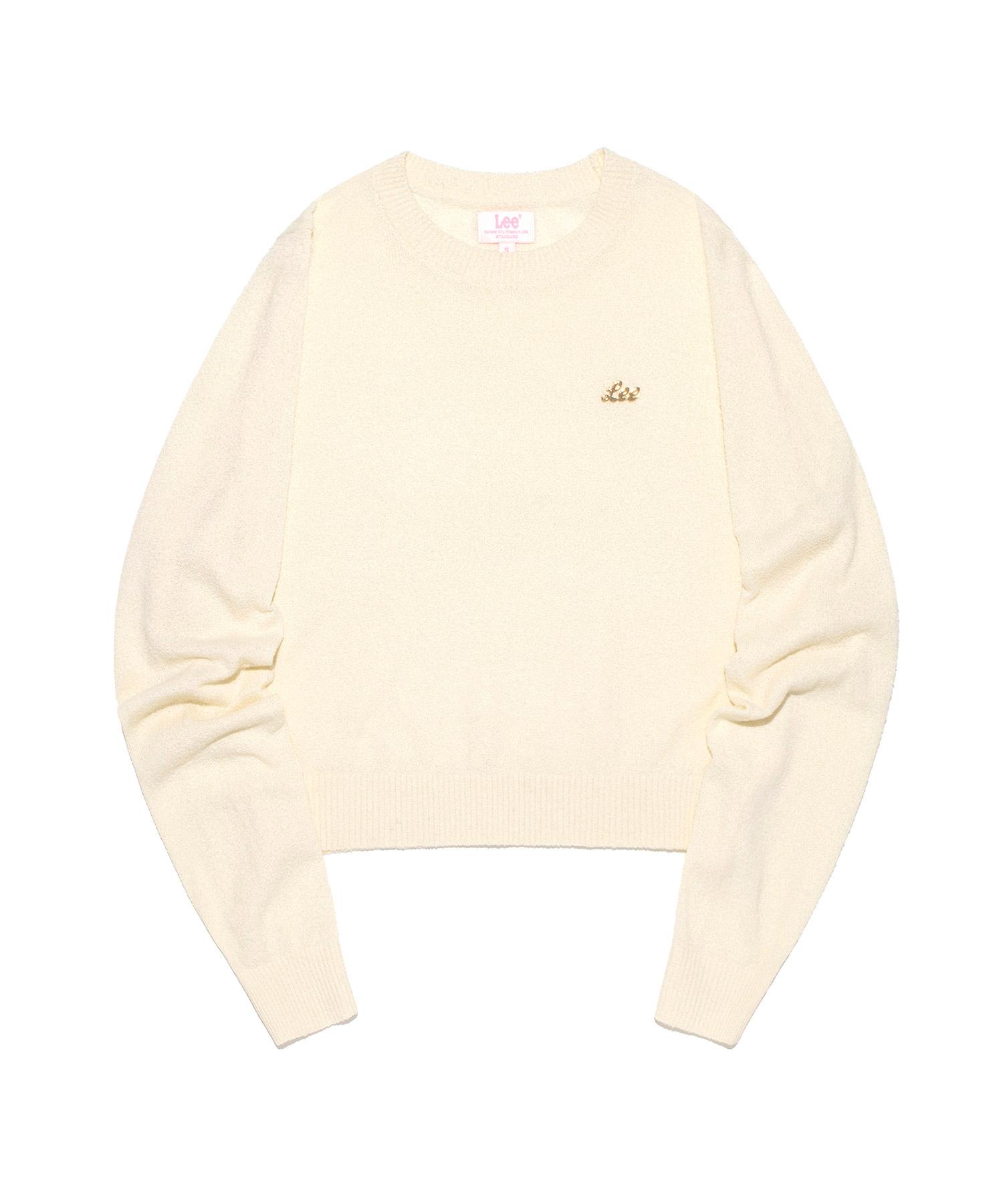 Lee Women S Round Neck Boucle Knit Ivory M