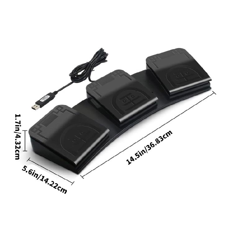 Trojklávesový USB nožní pedál Fotoelektrická/ Mechanická volba pro řízení počítače a automatizaci