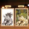 23cm/9.06in 3D Anime Motion Night Light Painting JOJO Peripherals Mirror Photo Lamp Bedroom Table Party Supplies Gift Decoration
