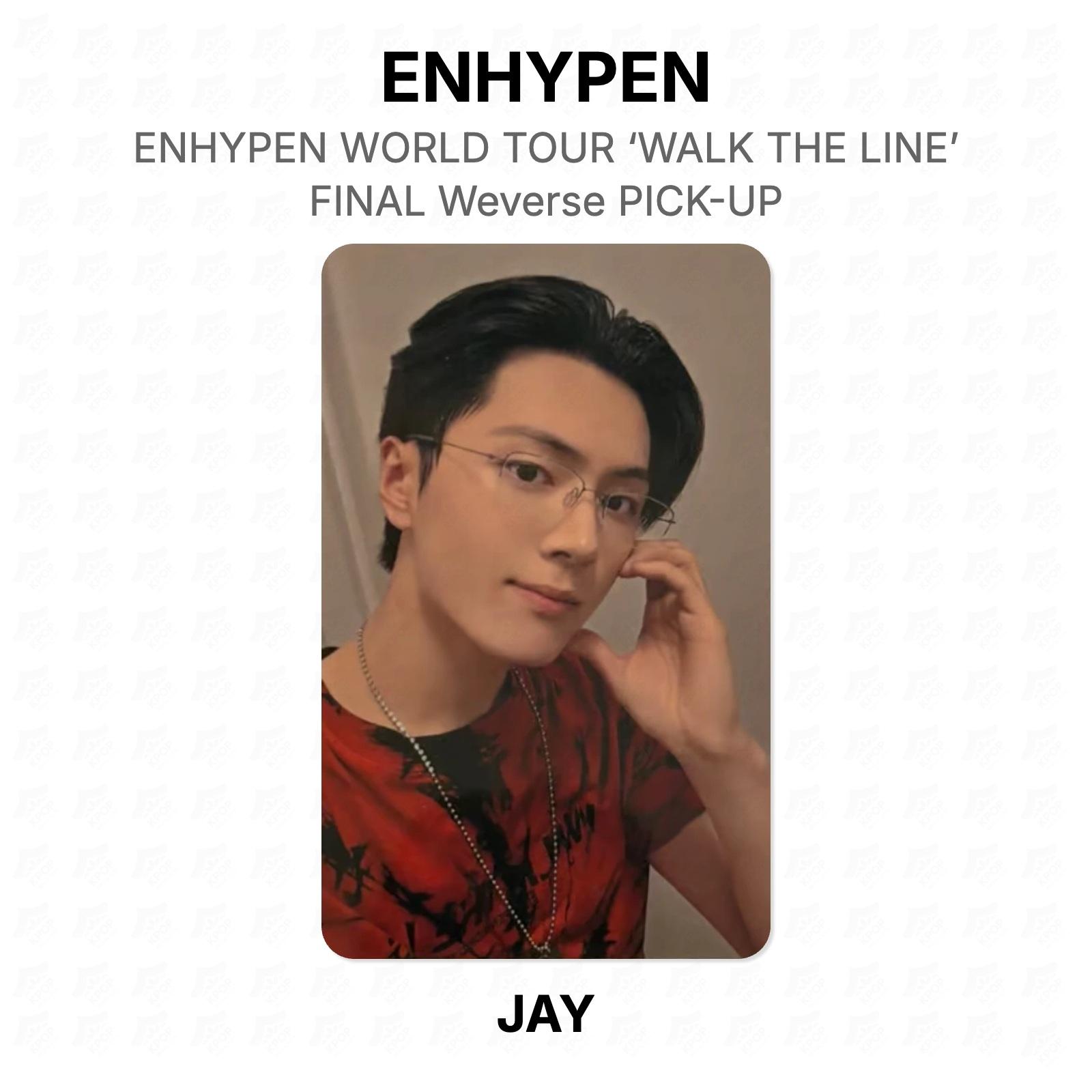 ENHYPEN ENHYPEN МИРОВОЙ ТУР ‘WALK THE LINE’ : ФИНАЛЬНЫЙ Weverse ПОЛУЧЕНИЕ Официальная фотокарточка JAY