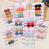 5/6Pcs Girls Solid Color Bowknot Headband For Baby Kids Grograin Ribbon Headwear Hair Bands Infant Hair Accessories