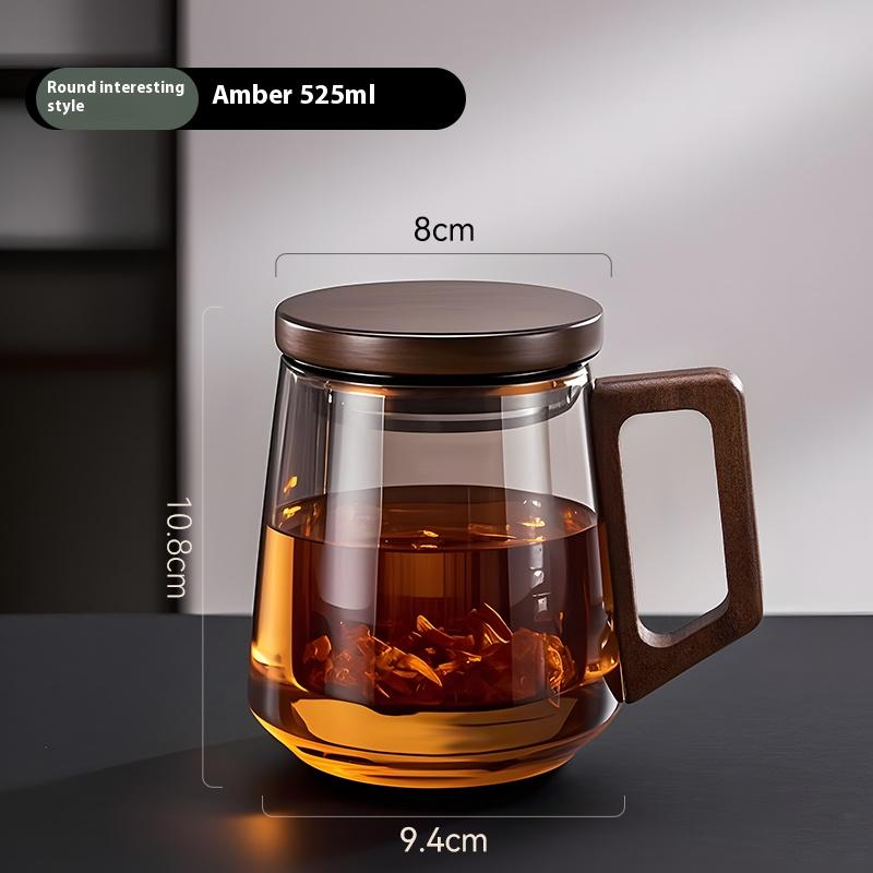 Gianxi Glass Tea Cup Tea Separationcup Personal Office With Handle Household High Temperature Resistance Scented Tea Water Cup