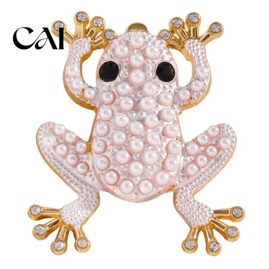 Unique Alloy Jewelry Frog for Women, Rhinestone Stud Earrings, Sparkly Cute Cool Personality Earrings Animal Brooch Pin, Vintage Boho Summer