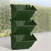 3pcs Wall Mounted Flowerpot Garden Plant Wall Hanging Flowerpot Hanging Plant Wall Box Plastic Container Can Be Assembled Tray