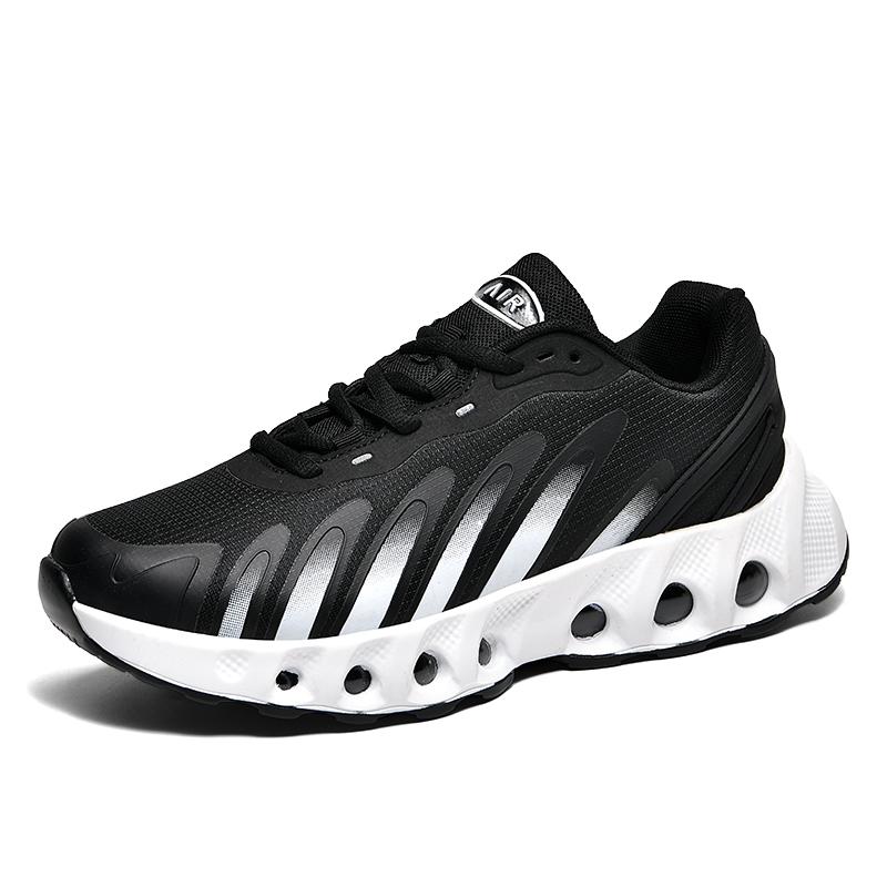 

Mens Running Shoes 2026 New Street Trendy Lightweight Breathable Outdoor Fitness Mesh Jogging Flat Comfortable Sneakers for Man 46 чорний білий колір