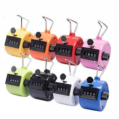 Contatori numerici a 4 cifre Clicker Conchiglia in plastica Display per dita a mano Conteggio manuale Tally Clicker Contatore per calcio e golf