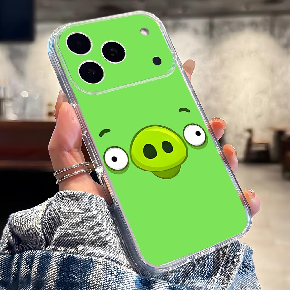 A-angry Birds Phone Case For IPhone 17 16 Pro Max 15 14 13 11 12 Mini Xs X Xr 7 8 Plus Se Transparent Cover