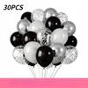 10 Zoll 30 Stück Glitzerpapier-Schnipsel Ballon-Set Dekoration Ballons Weihnachten Halloween Geburtstag Feiertag