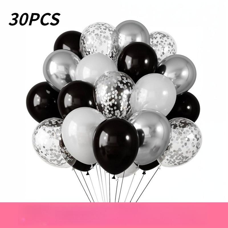 10 Zoll 30 Stück Glitzerpapier-Schnipsel Ballon-Set Dekoration Ballons Weihnachten Halloween Geburtstag Feiertag
