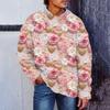 Men's Valentine's Day Print Faux Sweater, Crewneck Sweatshirt, Loose Long-sleeved Top