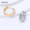 14K Gold Plated Brass Round Hoop Earrings Fashion Huggies Earrings For Women Party Jewelry Accessories Gift