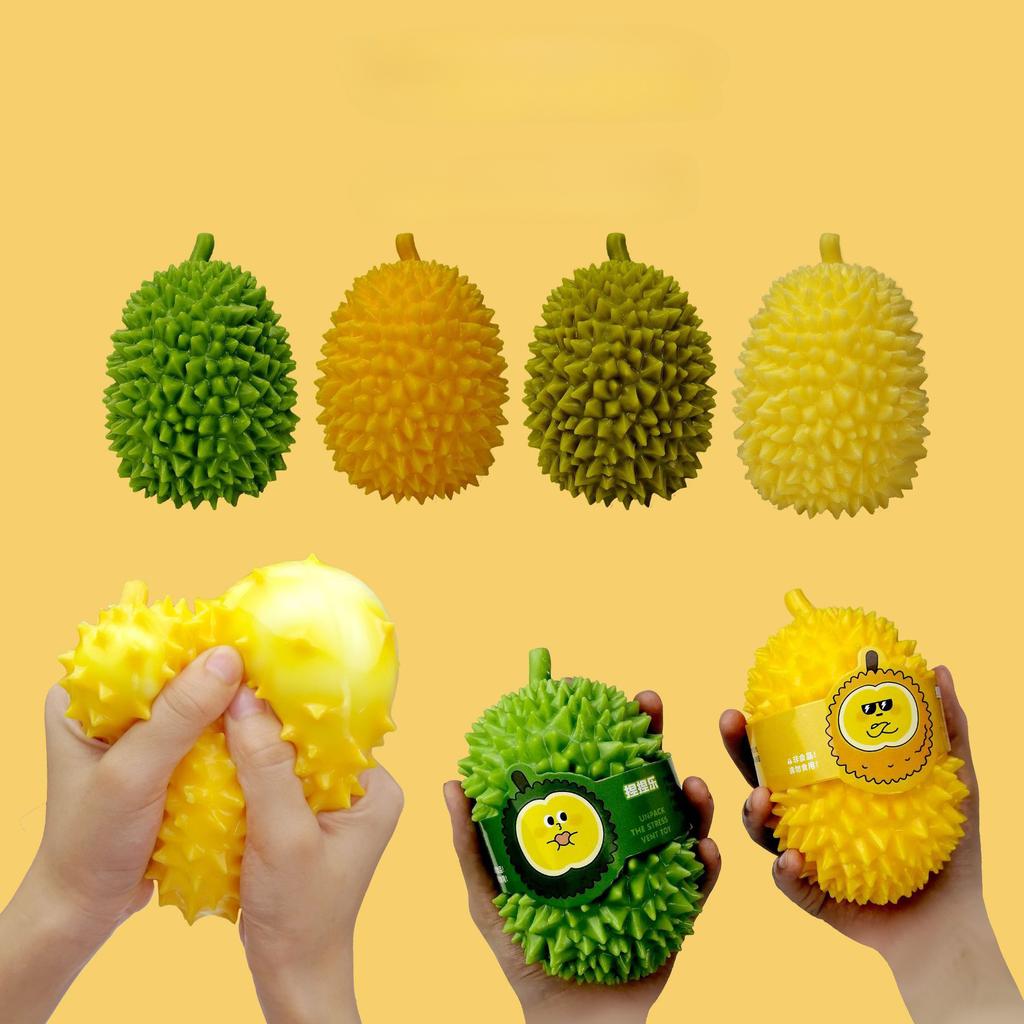 Decompression Durian Vent Squeezing Toy Decompression Children's Fruit Hand Pinch Not Rotten Decompression Tofu Ball Toy