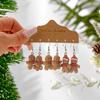 Christmas Wear Bowknot Xmas Hat Resin Gingerbread Drop Earrings Set Lovely Biscuit Earring Holiday Jewelry Gift For Women Men