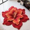 Yousheng Floor Mat 3D Flower Pattern Crystal Velvet Bathroom Mat Anti-Slip Dot Backing Large Absorbent Quick-Drying Bath Mat