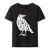 Nevermore! Tee Men Funny Crow Print Tops Unisex Short Sleeve Black White Graphic T Shirts Harajuku Casual Streetwear Camisetas