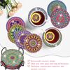 Limspace 8-Piece Diamond Painting Coaster Kit with Diamond Art Holder, DIY Mandala Diamond Painting Coaster Kit, Ocean Design, for Beginners, Adults,