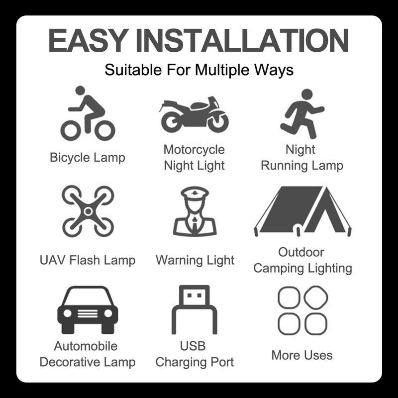 1pc Wireless Remote Control LED Strobe Light for Motorcycle Car Bike Scooter Flash Indicator Waterproof