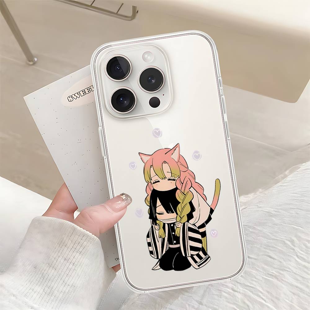 M-Mit-suris And O-Oba-nais Phone Case For Iphone17 16 15 11 13 14 Pro Max 7 8 Plus X Xr Xs Max Se2020 12mini Transparent Cov