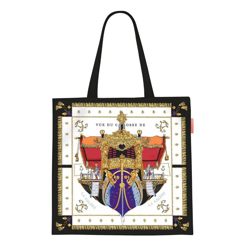 Printed Canvas Bag Women's Hand Bag Large Capacity Student Tutoring Shoulder Bag