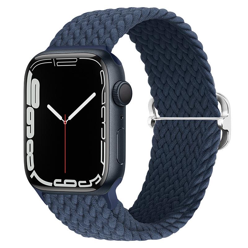 Elastic Woven Nylon Band F Smart Apple Watch Band 40 41 44 45MM Iwatch SE8 7 5 6 , Alloy Buckle Sport Soft Breathable Accessories Strap Blet Bracelet