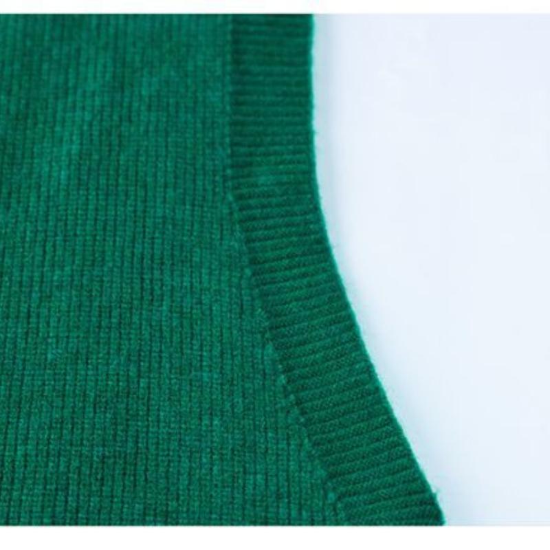 Korean Women's Short Jacket Vest Fashion Outerwear Knitted Cardigan Loose Sweater Vest