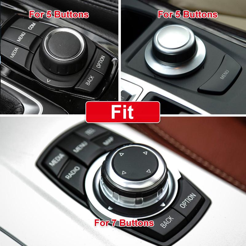 Car Styling Multimedia Buttons Cover iDrive Stickers For BMW F20 F25 F30 F10 F07 E60 E90 E92 E70 E71 F01 F02 E84 F48 X1 X3 X5 X6