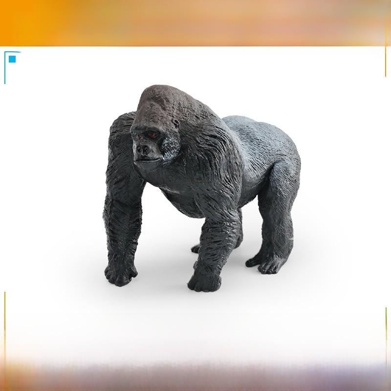 Kids Safari Animal Figurine Pvc Simulated Silverback Gorilla For Learning And Collection