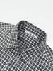 Exklusives Hochwertiges Unisex Kariertes Baumwoll Langarm Lockere Passform Hemd