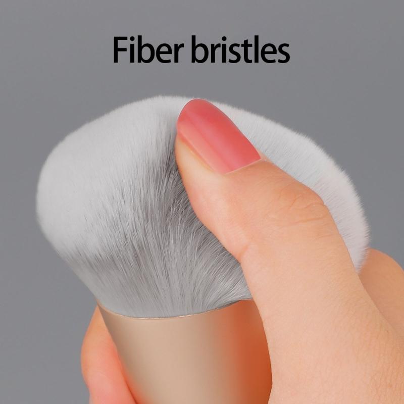 Compact Travel Friendly Makeup Brush With Ergonomic Round Tip Blending Buffing Concealer Brush For Full Face Coverage