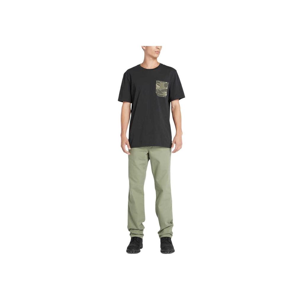 Timberland Camouflage Pocket Casual Breathable Short Sleeve T-Shirt Men Tops Black A2QCH-001